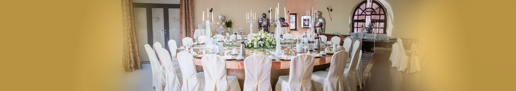 Banner Hochzeits-Arrangement Burggeflüster